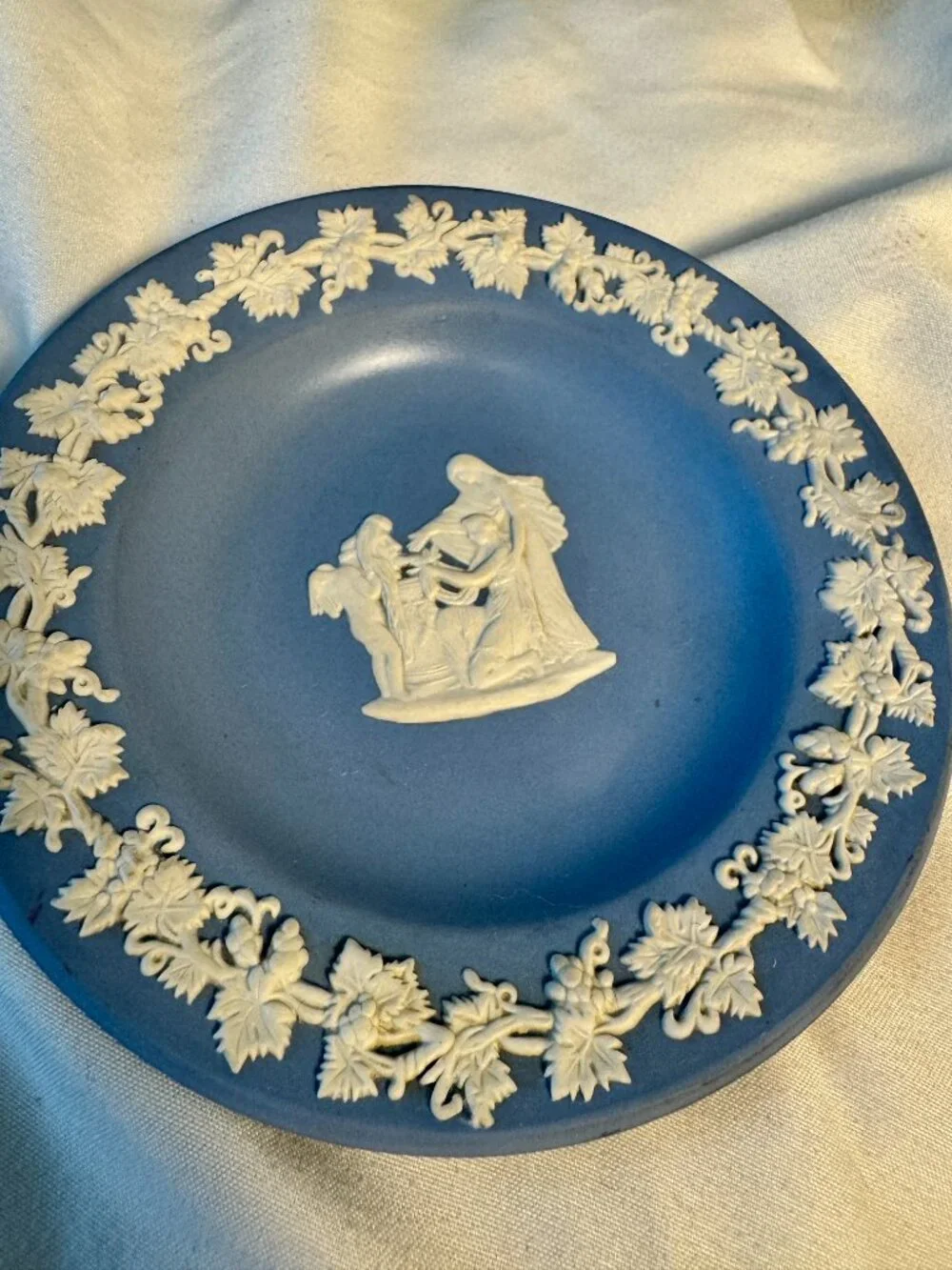 Vintage Wedgwood Blue Jasperware Trinket Dish – Made in England